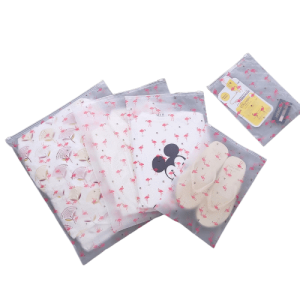 Trousse de toilette transparente flamant rose motif tendance