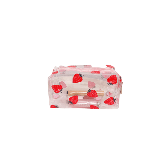 trousse de toilette transparente fruits