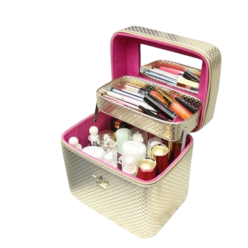 vanity avec simili cuir