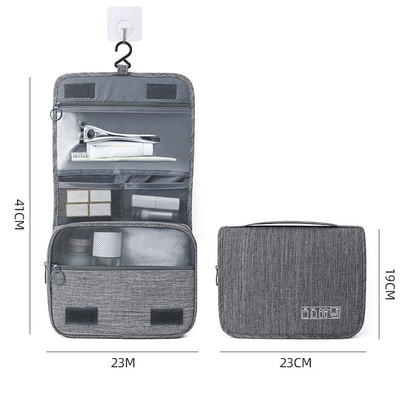 organisation trousse de toilette homme dépliante