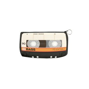 Trousse de toilette fun en forme de cassette rétro