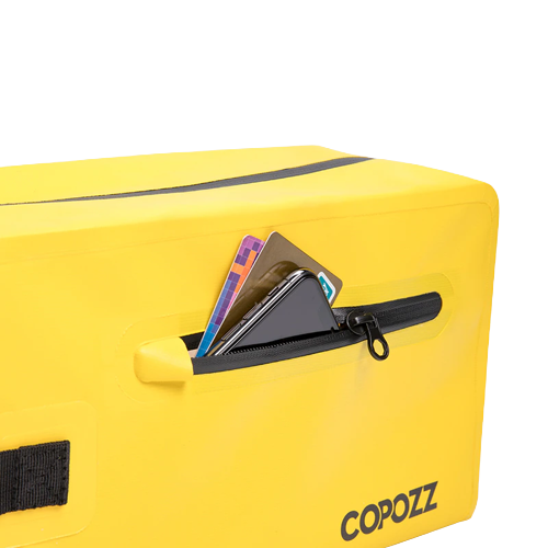 Trousse de toilette en tissu étanche jaune