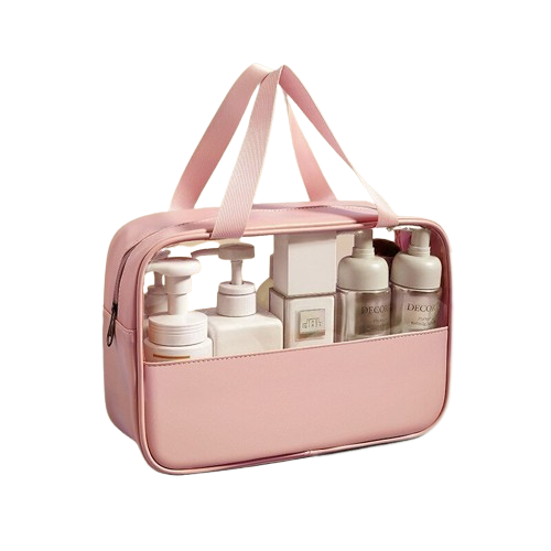 Détail de la poignée de la Trousse de toilette avec anse