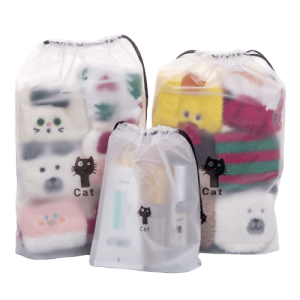 Trousse de toilette transparente chat