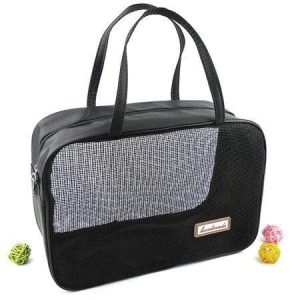 trousse de toilette transparente grille