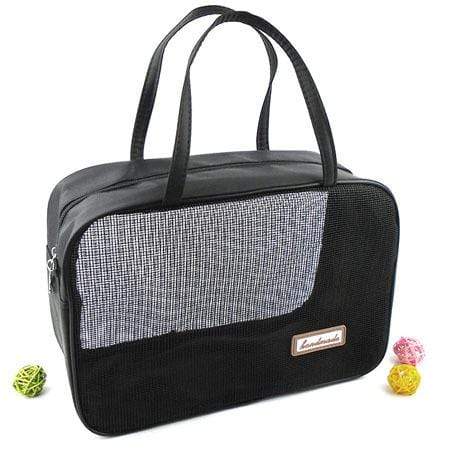 trousse de toilette transparente grille