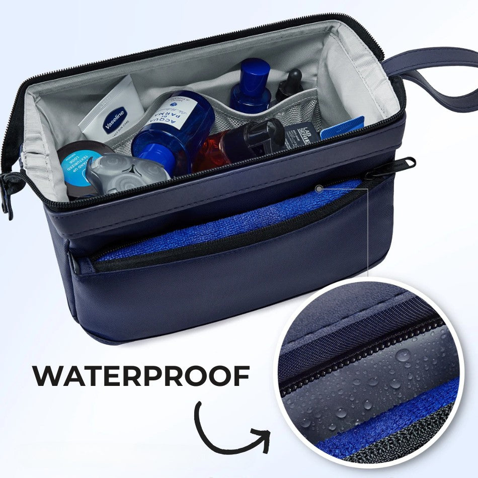 Grande Trousse de toilette Homme intérieur organisé