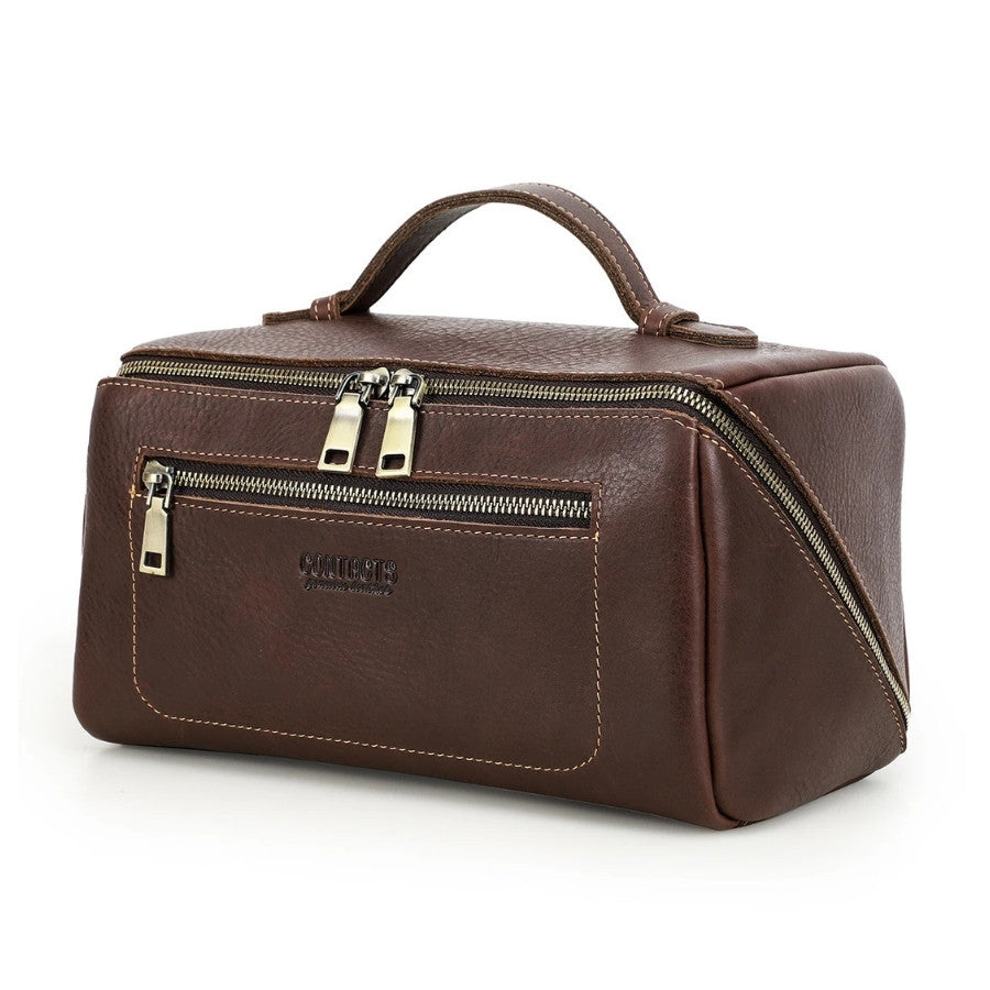 Grande Trousse de toilette Homme en Cuir