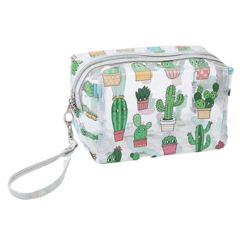 Trousse de toilette avec motif cactus