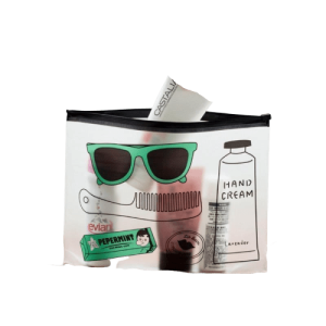 Trousse de toilette transparente plage