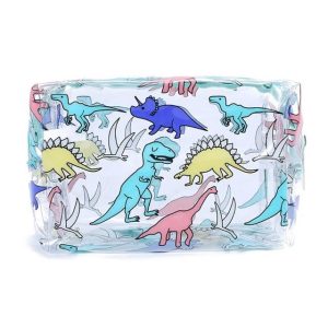 Trousse de toilette dinosaure transparente