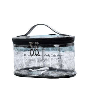trousse de toilette transparente large vue de face