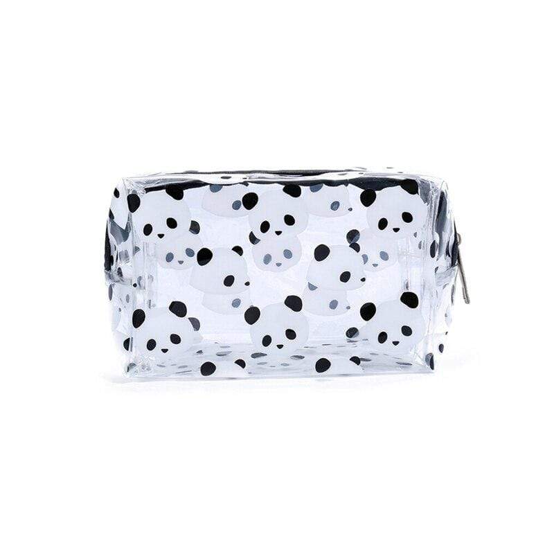 Trousse de toilette pandas transparente
