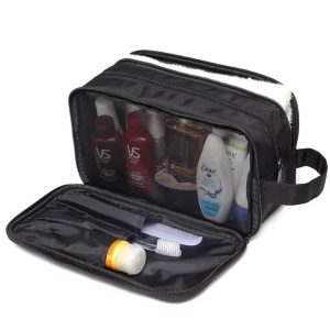 Trousse de toilette transparente compartiments