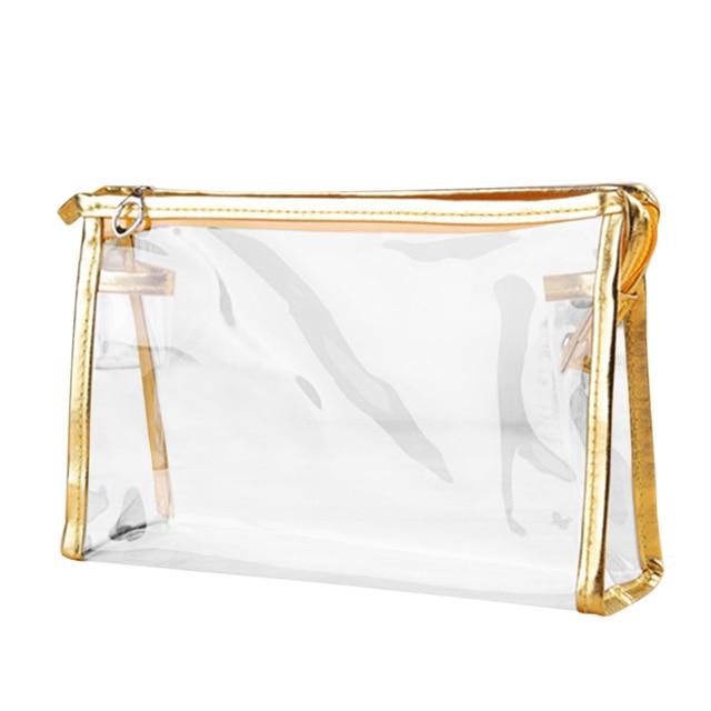 Trousse de toilette compacte et transparente