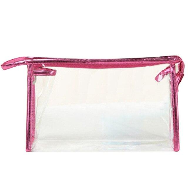 Trousse à zip transparente pour voyage