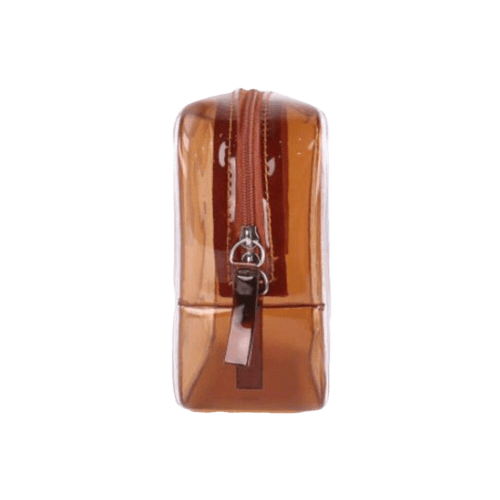 Trousse de toilette avec couleur café et transparence
