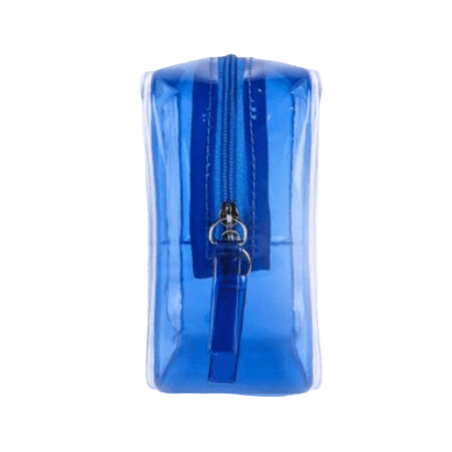 Trousse de toilette en PVC bleu