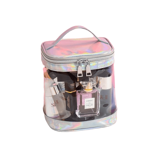 trousse de toilette transparente rectangulaire