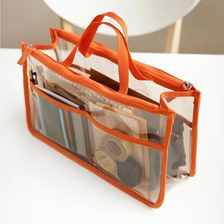 trousse de voyage transparente et organisée