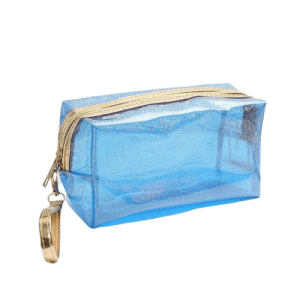Trousse de toilette transparente brillante