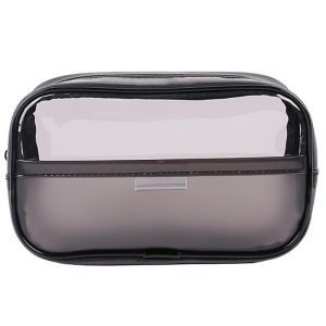 trousse de toilette transparente séparation