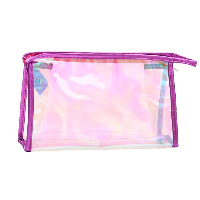 Trousse de toilette colorée en plastique transparent