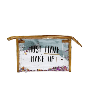 Trousse de toilette transparente make up
