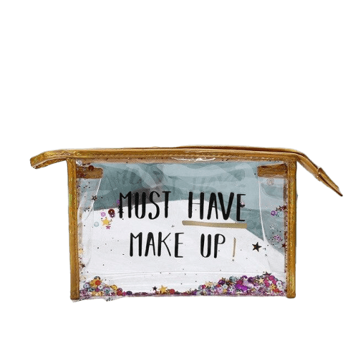 Trousse de toilette transparente make up