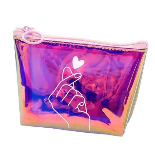 Trousse de toilette transparente love