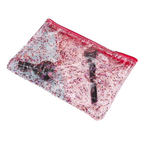 Trousse de toilette élégante avec paillettes recyclées
