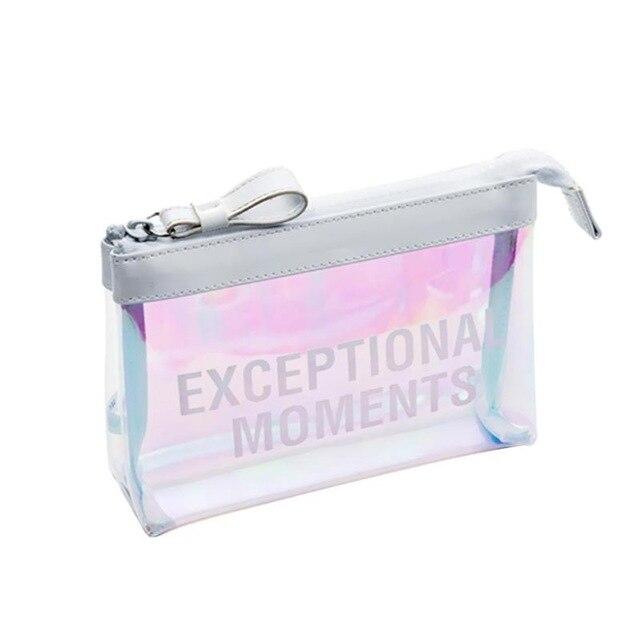 trousse de toilette transparente discrète