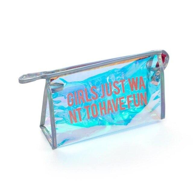 Trouse de toilette transparente girly