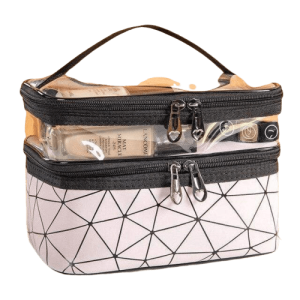 trousse de toilette transparente double ouverture