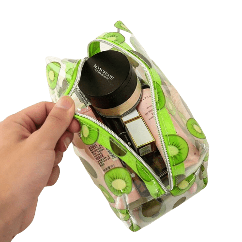 accessoire de voyage en polyester transparent kiwi