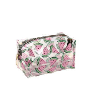 trousse de toilette transparente pastèque