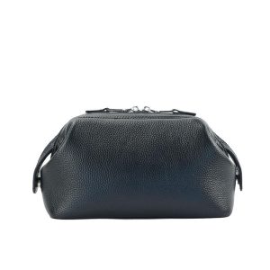 Trousse de toilette femme luxe en cuir véritable