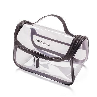 Trousse de toilette transparente élégante et pratique