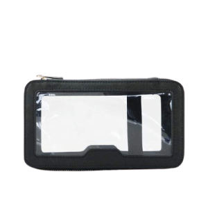 Trousse de toilette cuir transparente noir