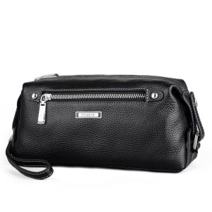 Trousse de toilette cuir fermeture zippée