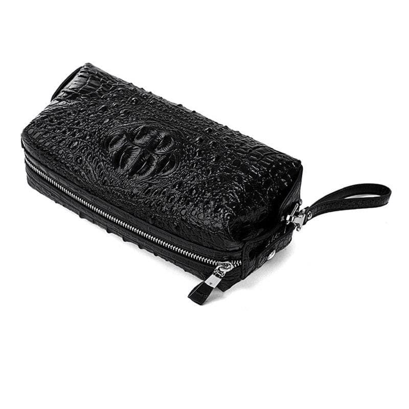 Sac de bain cuir dragon noir