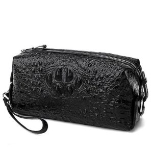 Trousse de toilette cuir dragon noir