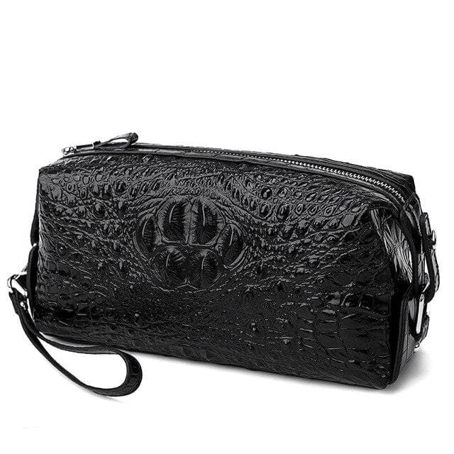 Trousse de toilette cuir dragon noir