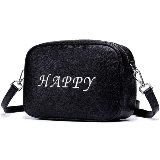 Trousse de toilette en cuir femme avec inscriptions joyeuses