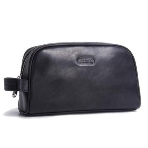 Trousse de toilette cuir petit format noir