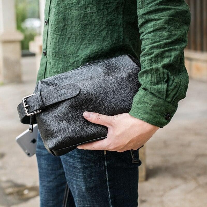accessoire élégant en cuir authentique