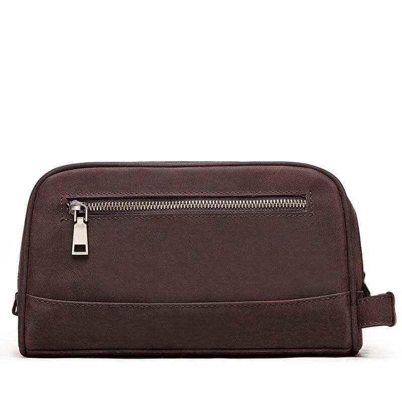 Accessoire de toilette en cuir véritable pour voyage