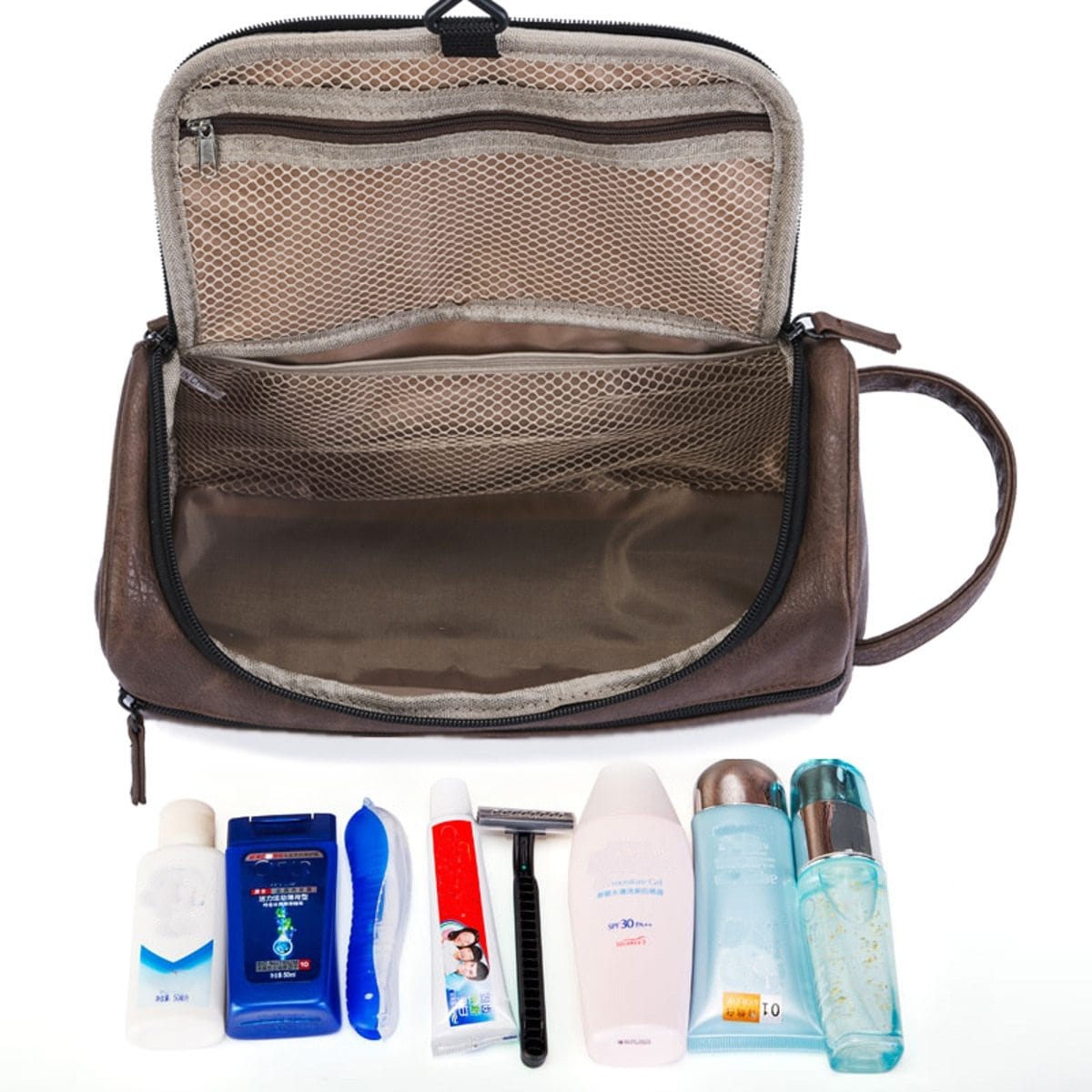 Accessoire de voyage en simili cuir homme