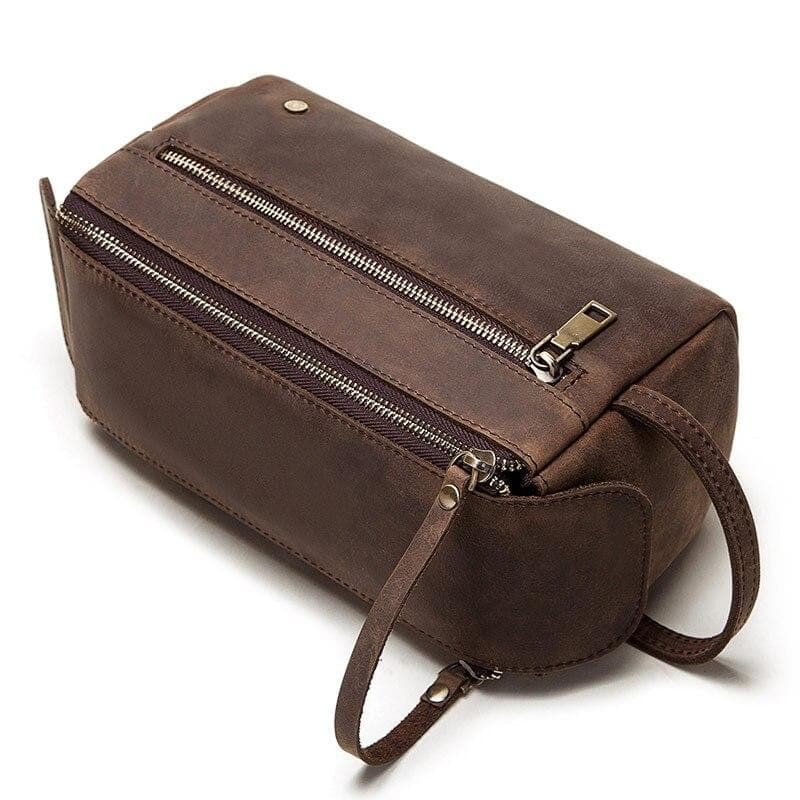 Accessoire de voyage en cuir véritable