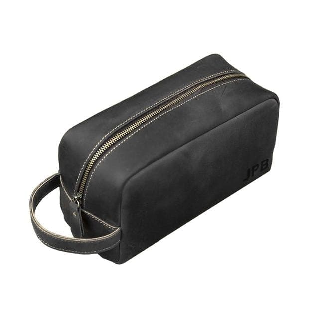 Trousse de toilette élégante en cuir